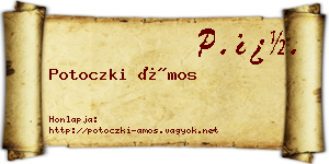 Potoczki Ámos névjegykártya
